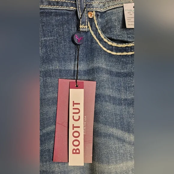 Vigoss Heritage Fit Dark Blue Bootcut Jeans - Picture 7 of 13